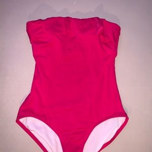 Pink One piece Swimsuit with Ruffles